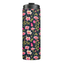 Farbenfrohe Blume-Blumenmuster 22-Thermal Tumbler Thermosbecher