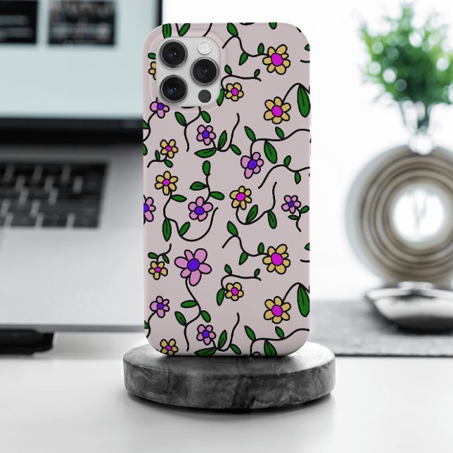 Farbenfrohe Blume, Blumenmuster, Grüne, Boho Case-Mate iPhone Hülle (Von Creator hochgeladen)