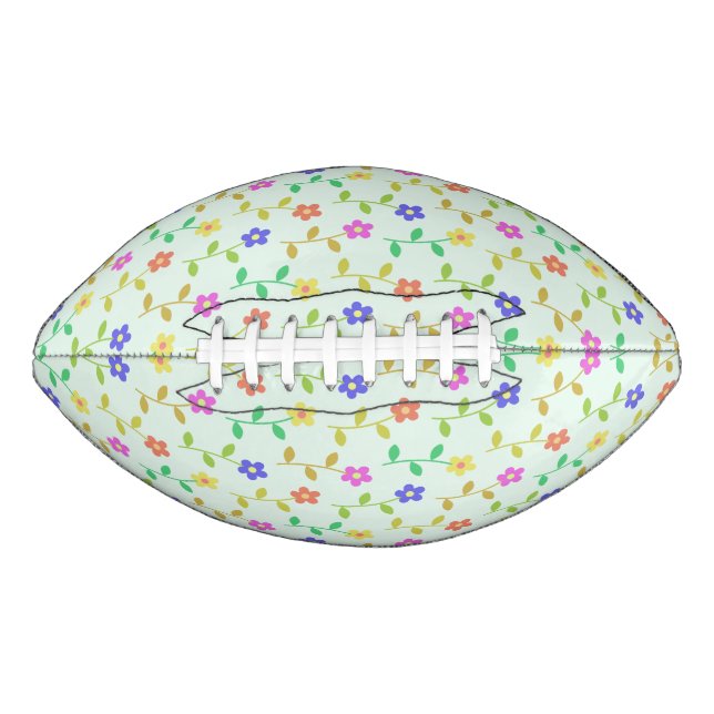 Farbenfrohe Blume, Blumenmuster, Grüne, Boho Football (Vorderseite)