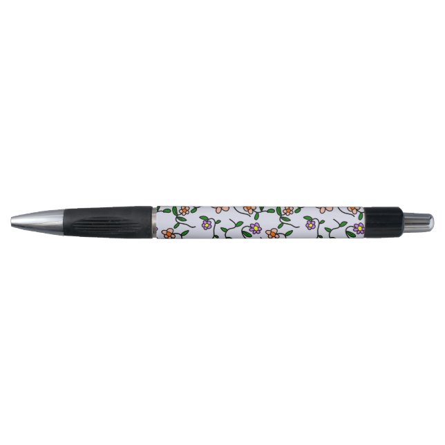 Farbenfrohe Blume, Blumenmuster, Grüne, Boho Kugelschreiber (Vorderseite)