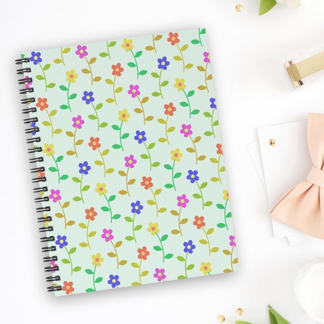 Farbenfrohe Blume, Blumenmuster, Grüne, Boho Planer (Von Creator hochgeladen)