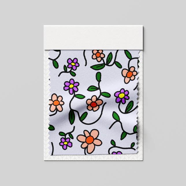 Farbenfrohe Blume, Blumenmuster, Grüne, Boho Stoff (Von Creator hochgeladen)