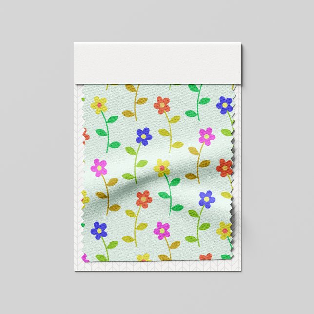 Farbenfrohe Blume, Blumenmuster, Grüne, Boho Stoff (Von Creator hochgeladen)