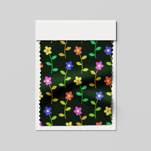 Farbenfrohe Blume, Blumenmuster, Grüne, Boho Stoff