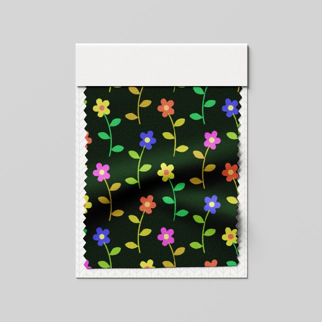 Farbenfrohe Blume, Blumenmuster, Grüne, Boho Stoff (Von Creator hochgeladen)