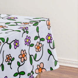 Farbenfrohe Blume, Blumenmuster, Grüne, Boho Tischdecke