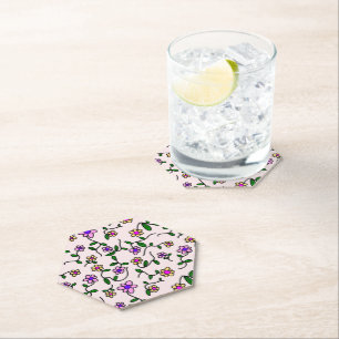 Farbenfrohe Blume, Blumenmuster, Grüne, Boho Untersetzer
