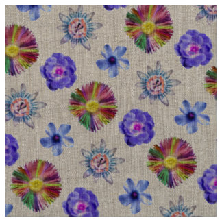 Farbenfrohe Blume Boho Floral Natur Chic Spaß Cool Stoff
