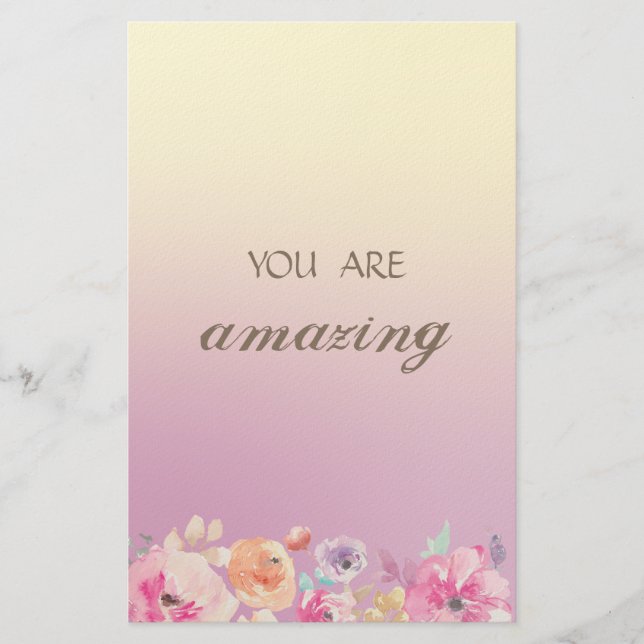 Farbenfrohe Blume Briefpapier (Vorderseite)