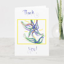 Farbenfrohe Blume Danke! (innen leer)