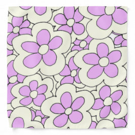 Farbenfrohe Blume Design Rosa Creme Halstuch