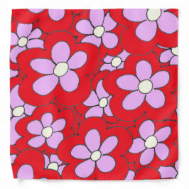 Farbenfrohe Blume Design Rosa Rosa Halstuch