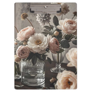 Farbenfrohe Blume Elegant Vintag inspiriert Klemmbrett