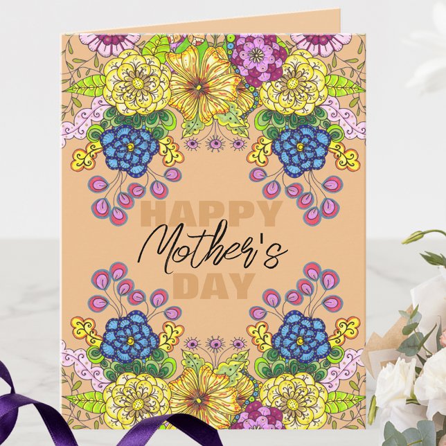 Farbenfrohe Blume Foliage Mother Day Karte (Von Creator hochgeladen)