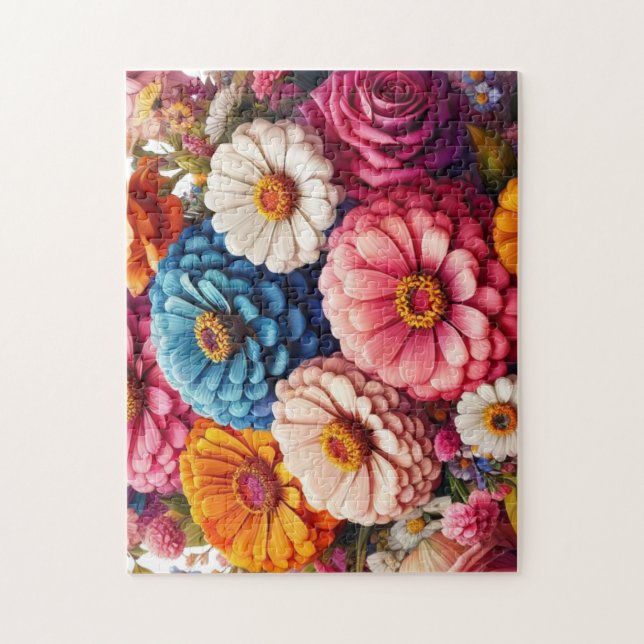 Farbenfrohe Blume/Frühling Zinnia/Rose (Vertikal)
