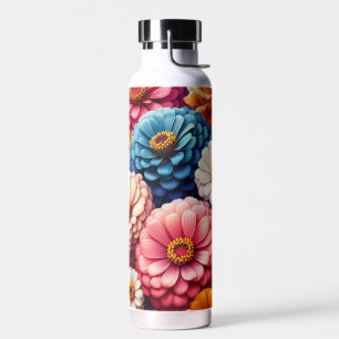 Farbenfrohe Blume/Frühling Zinnia/Rose Trinkflasche