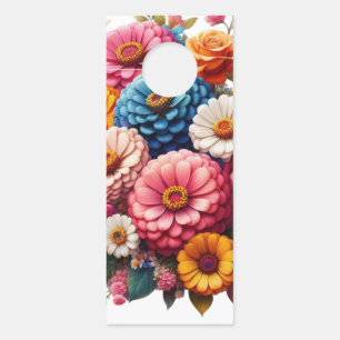 Farbenfrohe Blume/Frühling Zinnia/Rose Türanhänger