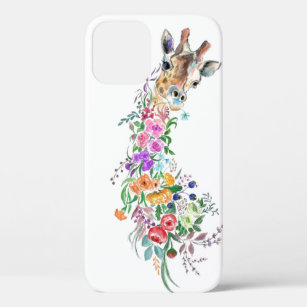 Farbenfrohe Blume Giraffe iPhone Case