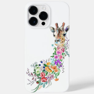 Farbenfrohe Blume Giraffe-Malerei Frühling Case-Mate iPhone 14 Pro Max Hülle