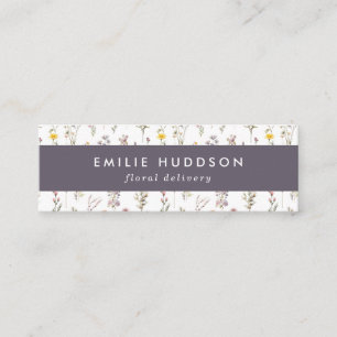 Farbenfrohe Blume, Grüne, Floristrie, Blume Shop Mini Visitenkarte