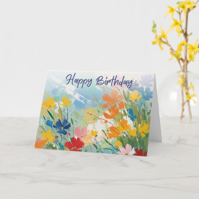 Farbenfrohe Blume Hübscher Blumenglückwunsch zum G Karte (Gelbe Blume)