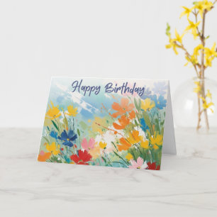 Farbenfrohe Blume Hübscher Blumenglückwunsch zum G Karte