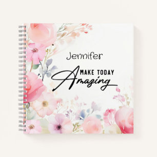 Farbenfrohe Blume Inspiration SpiralNotebook Notizbuch