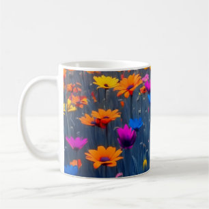 Farbenfrohe Blume Kaffeetasse