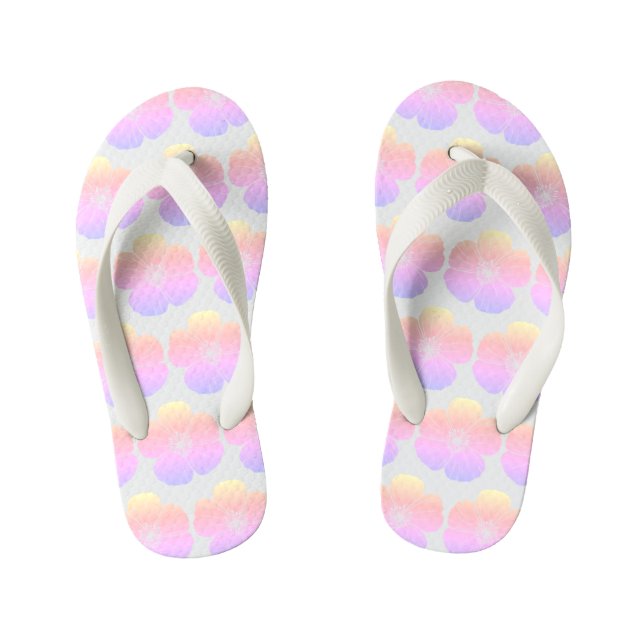 Farbenfrohe Blume Kid's Flip Flops (Fußbett)