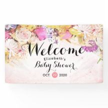 Farbenfrohe Blume Kinderdusche Willkommen