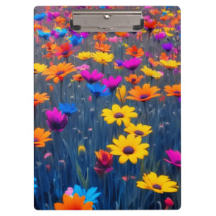 Farbenfrohe Blume Klemmbrett