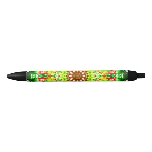 Farbenfrohe Blume Mandala Kugelschreiber (Vorderseite)