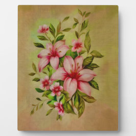 Farbenfrohe Blume mit Akryllischem Hintergrund Fotoplatte