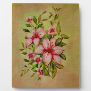 Farbenfrohe Blume mit Akryllischem Hintergrund Fotoplatte