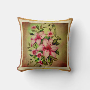 Farbenfrohe Blume mit Akryllischem Hintergrund Kissen