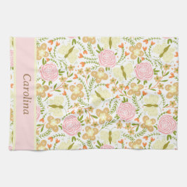 Farbenfrohe Blume mit Schmetterlingsnamen Geschirrtuch