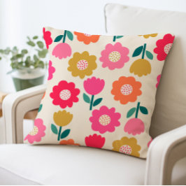 Farbenfrohe Blume Muster Pillow, dekorativ floral Kissen