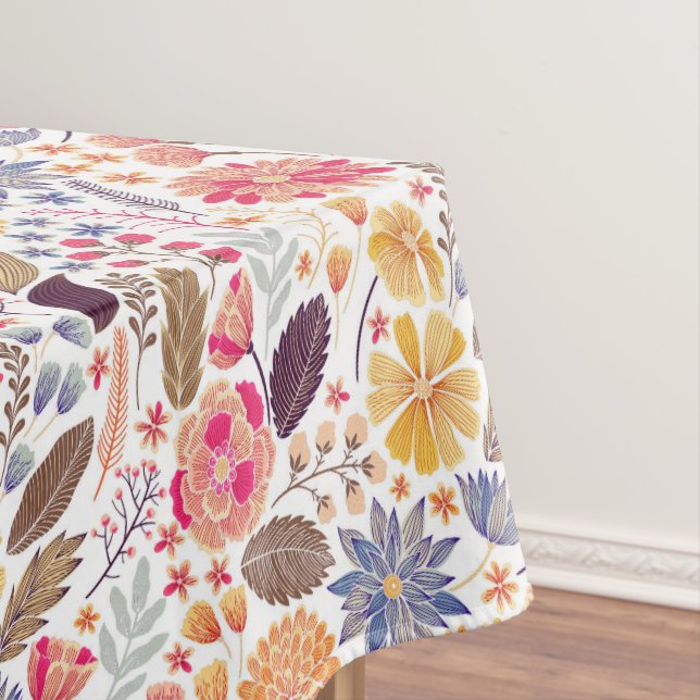 Farbenfrohe Blume Muster Tischdecke (Beispiel)