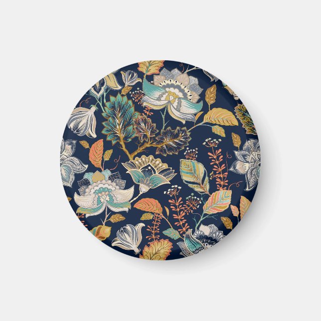 Farbenfrohe Blume: Nahtloser Hintergrund Magnet (Vorne)