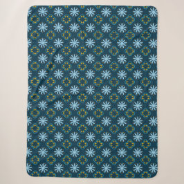 Farbenfrohe Blume Nahtloses Muster Sherpadecke
