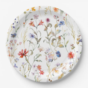 Farbenfrohe Blume Pappteller