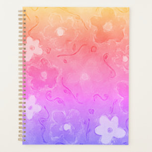Farbenfrohe Blume Planer
