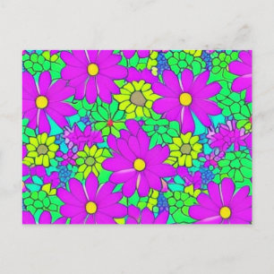 farbenfrohe Blume Postkarte