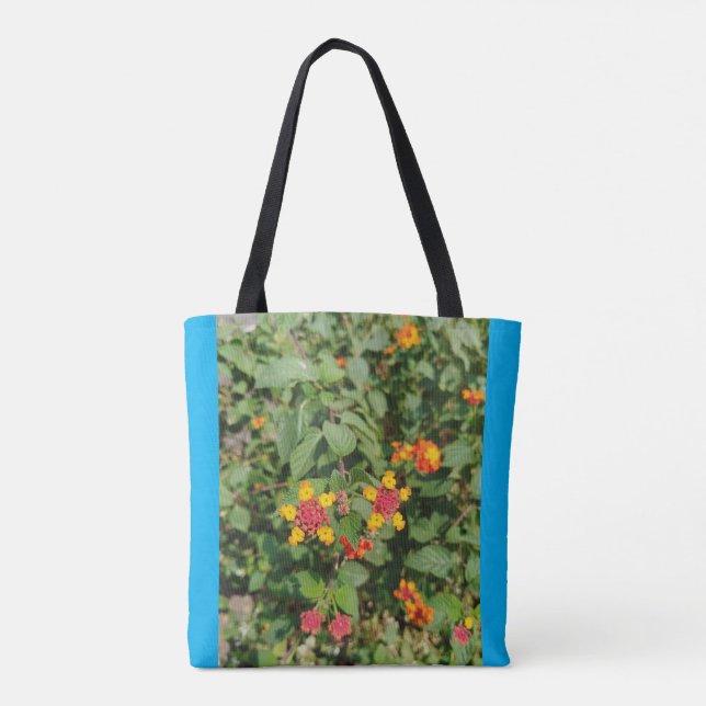 farbenfrohe Blume Tasche (Rückseite)