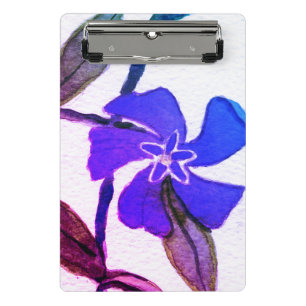 Farbenfrohe Blume und Veggia Kunst Mini Klemmbrett