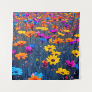 Farbenfrohe Blume Wandteppich
