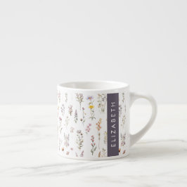 Farbenfrohe Blume, Wildblumen, Grünpflanzen, Ihr N Espressotasse