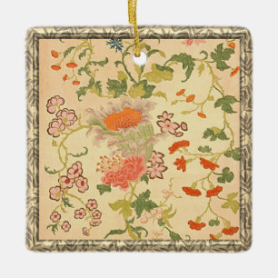 Farbenfrohe Blume Wunderland Keramikornament