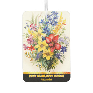Farbenfrohe Blumen Autolufterfrischer