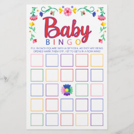 Farbenfrohe Blumen Baby Bingo Duschgel Spiel